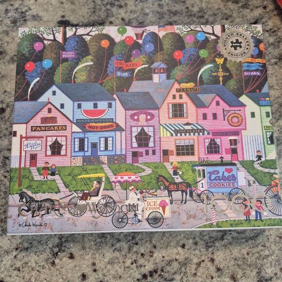 Buffalo Games Charles Wysocki Confection Street 1000 pc Jigsaw Puzzle Limited Ed - Picture 3 of 10